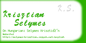 krisztian selymes business card